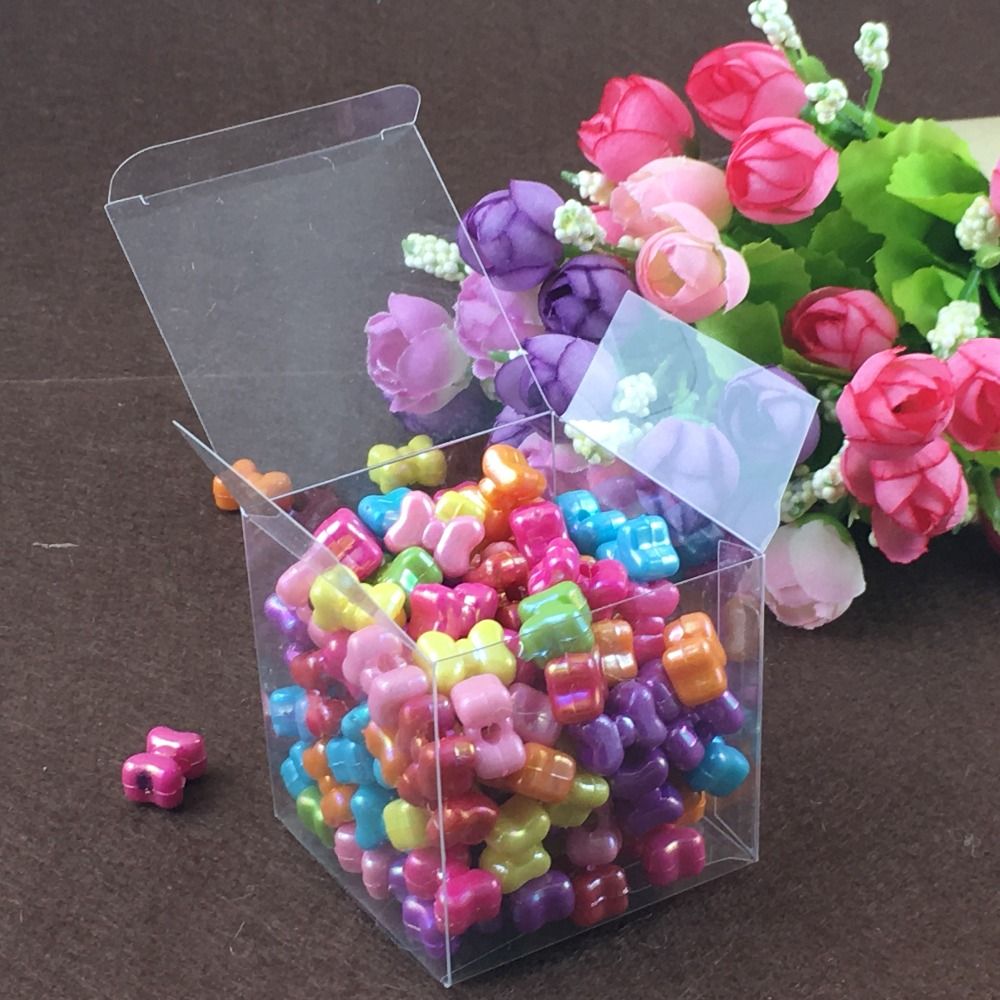 PVC Cube Gift Boxes 5x6cm Transparent 12pack