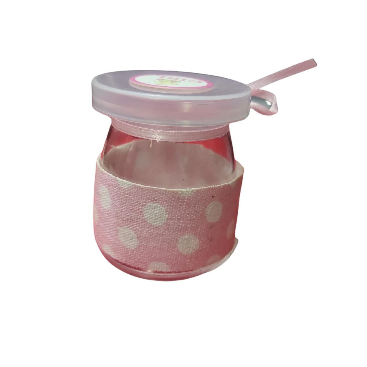 Baby Decor Bottle Dots with Ribbon Girl