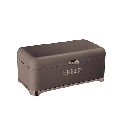 Retro Vintage Bread Bin Coffee Sugar Tea Tin Set Grey Rose Gold