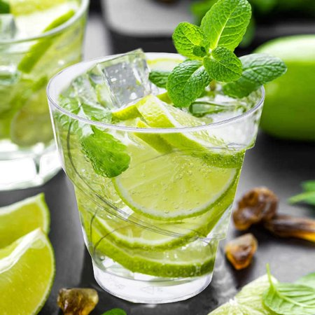 Acrylic Mini Dessert Cups 150ml with Lid 25pack