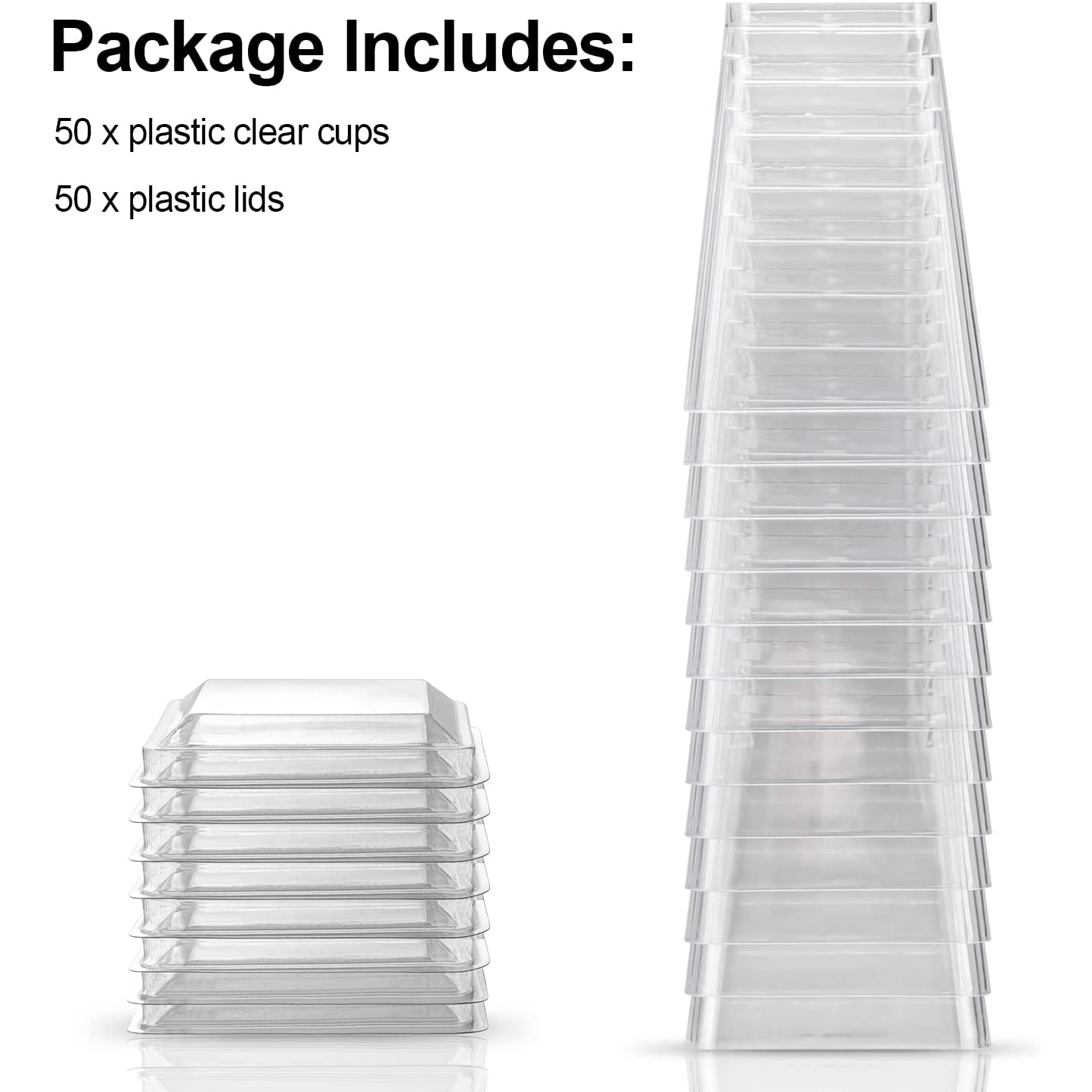 Acrylic Mini Dessert Cup 165ml Bowl with Lid 10pack