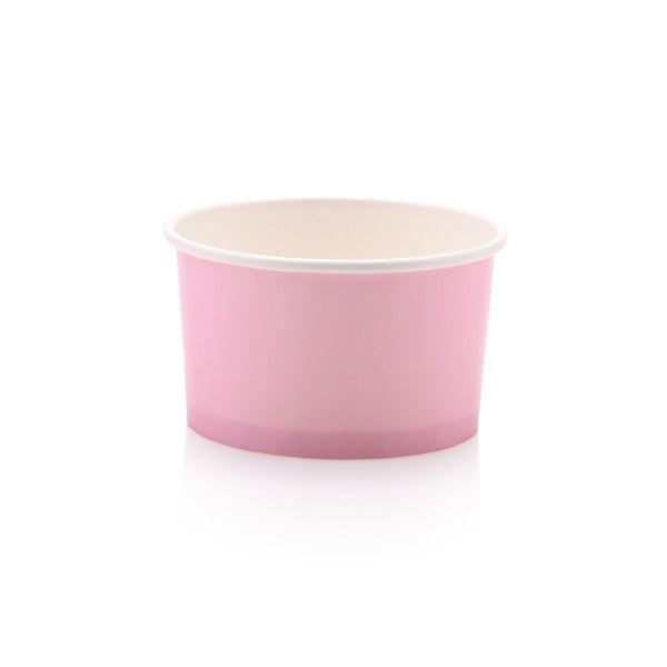 Ice Cream Paper Cups 150ml Pastel Pink Vintage Tubs 5pack