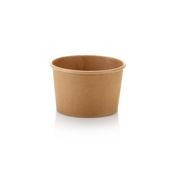 Kraft Paper Ice Cream Cups 250ml Tub with Lid 10pack