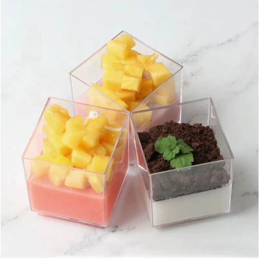 Acrylic Mini Dessert Cup Square 10pack