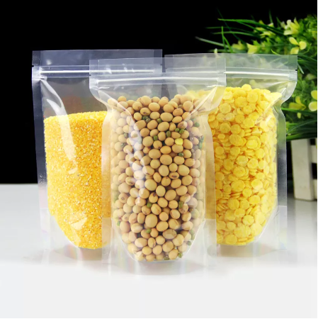 Clear Zip Lock Pouch Resealable Stand-up Bags 10x15+3cm 100g 10pack