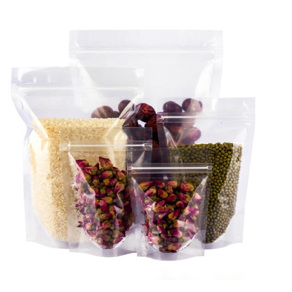 Clear Zip Lock Pouch Resealable Stand-up Bags 14x20+4cm 300g 10pack