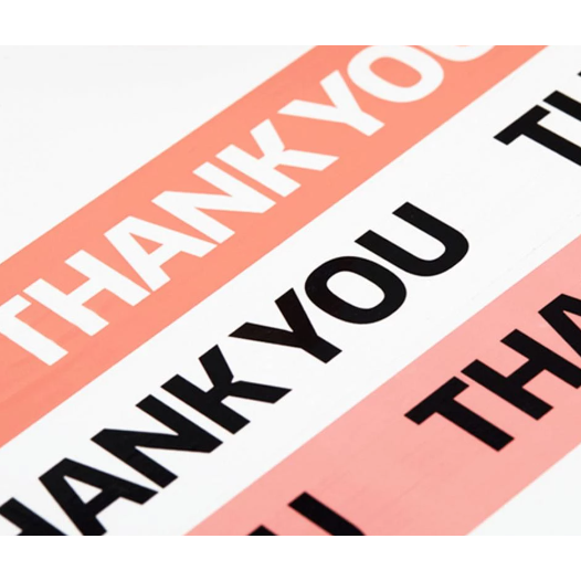 Diy Thank You Print Adhesive Tape 45mmx100m Assorted
