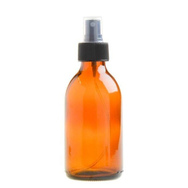 Consol 50ml Glass Generic Amber 50ml Bottle Brown with Black Atomiser Mist Pump Lid