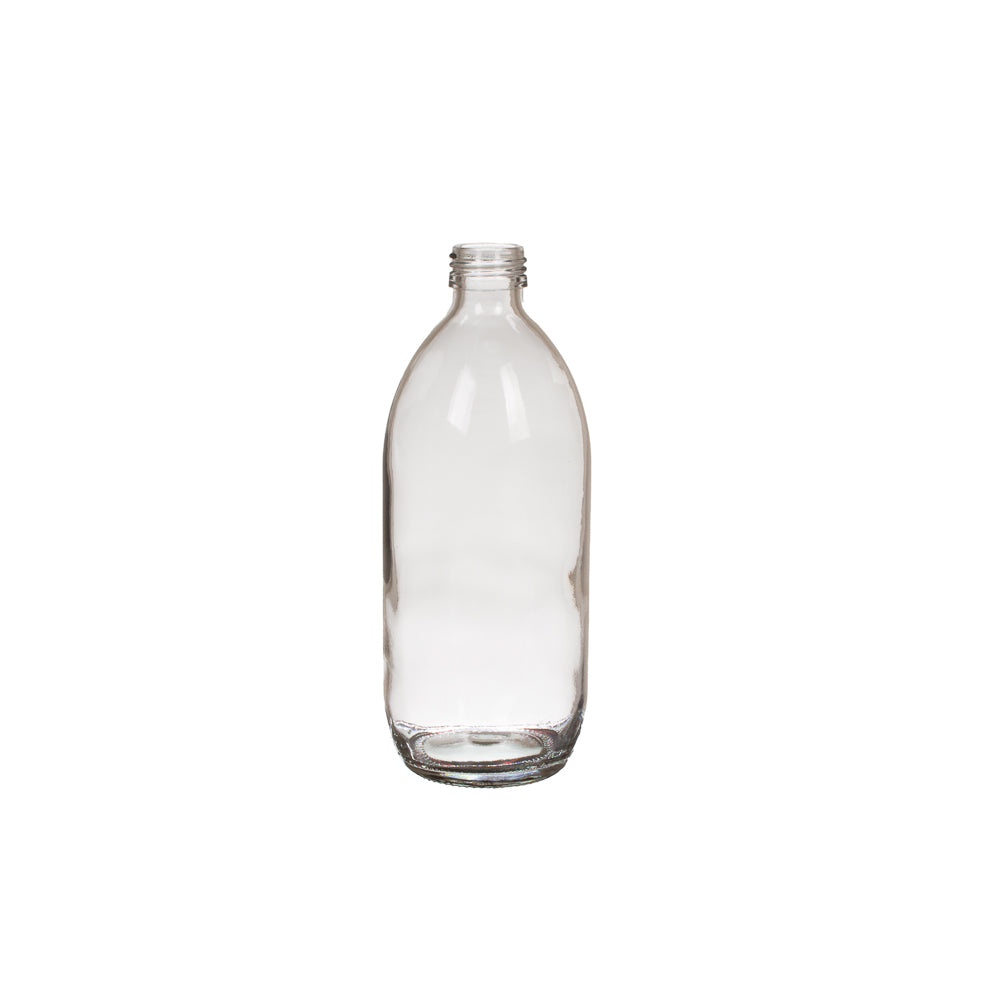Consol 500ml Glass Generic Bottle Midecial Flint Clear with White Cap 28mm Duet Medropper Expeliner