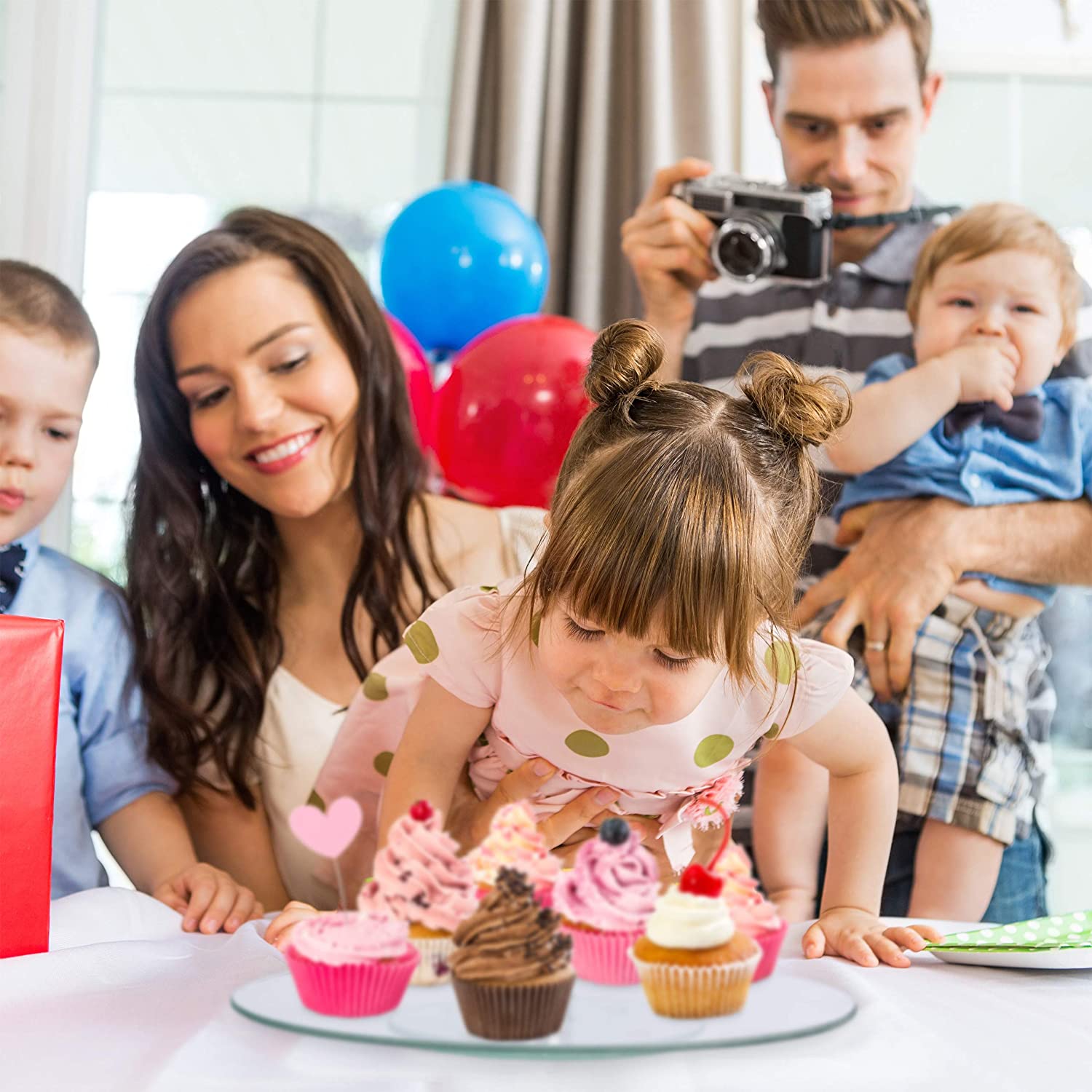 Lazy Susan Glass Turntable 25cm Patisserie Cake Serving Tray Plateau Tournant 202-1
