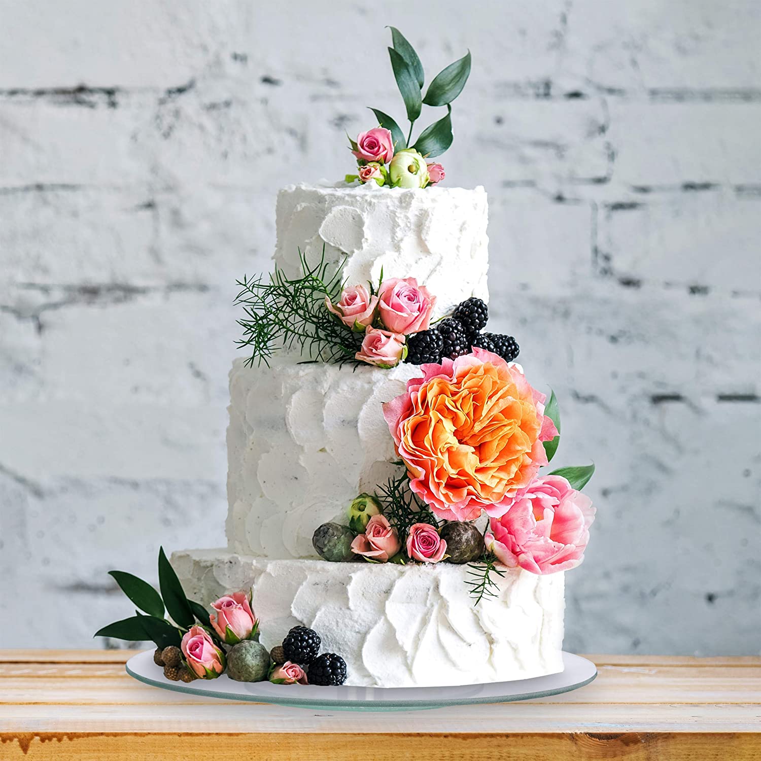 Lazy Susan Glass Turntable 32cm Serving Tray Plateau Tournant 202-3