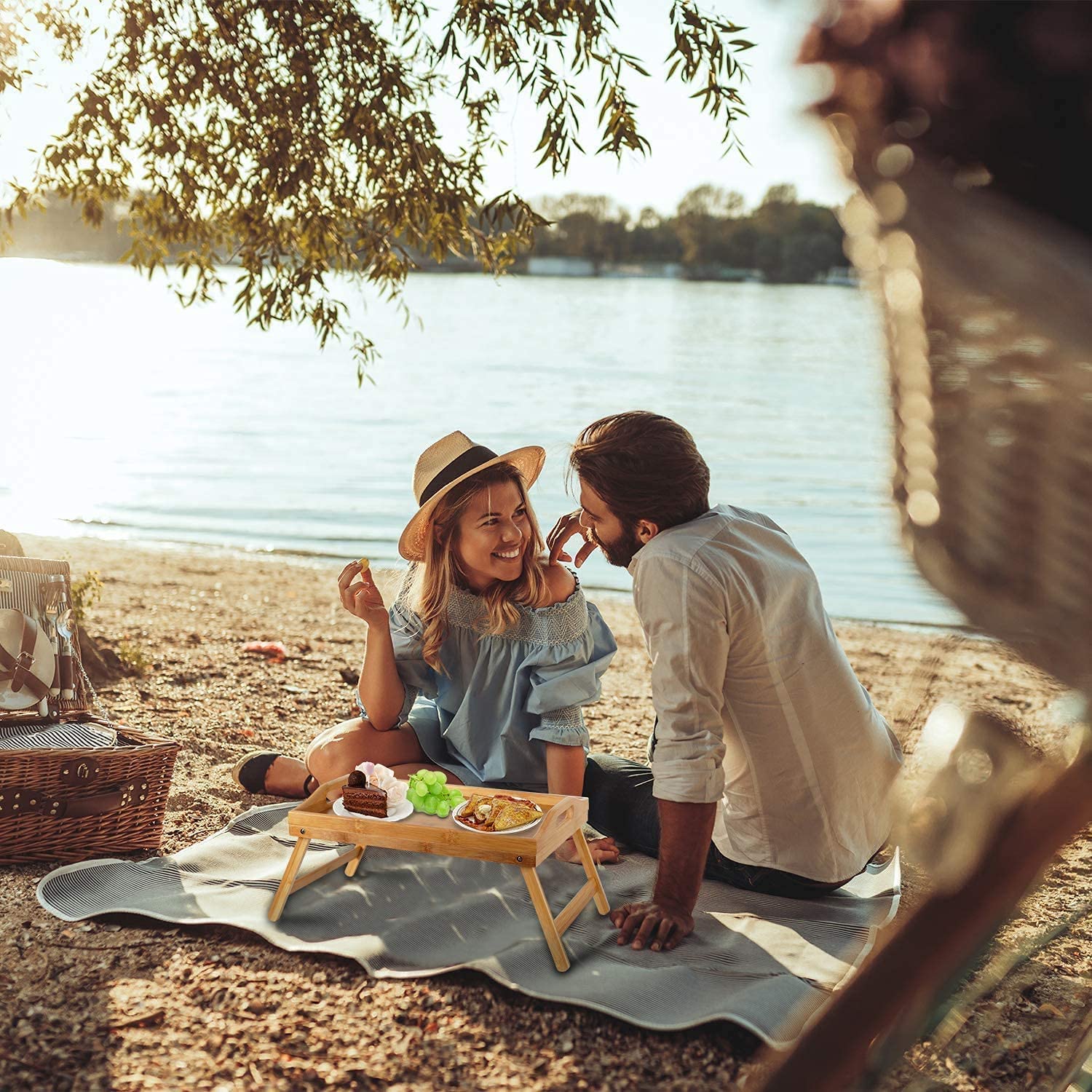 Wooden Bed Breakfast Stand Tray Table Edu Desk