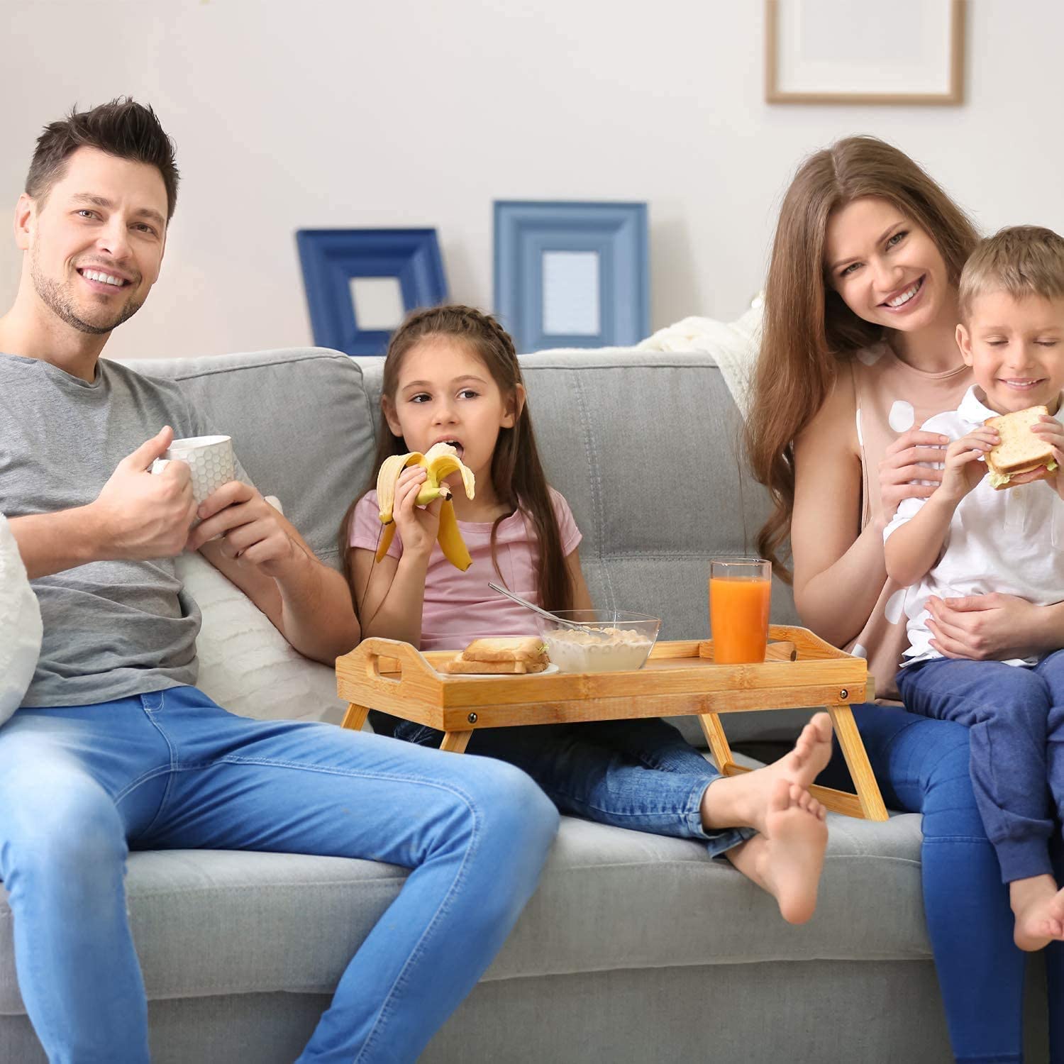 Wooden Bed Breakfast Stand Tray Table Edu Desk