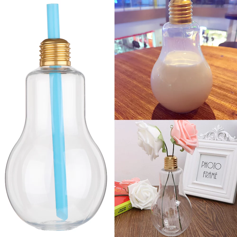 Bulb Shaped Mason Jar 220ml Plastic Clear Globe Bottle