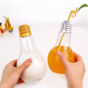 Bulb Shaped Mason Jar 220ml Plastic Clear Globe Bottle