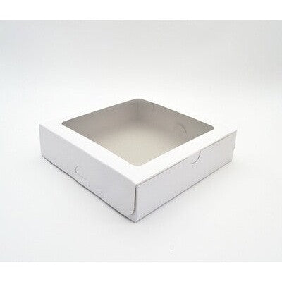 Gift Pastry Biscuit Box 30x35x4cm White with Window