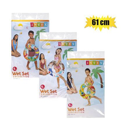 Intex Inflatable Swim Ring Round Tube 61cm Transperent