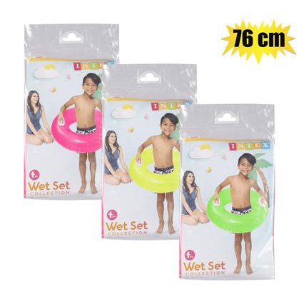 Intex Inflatable Swim Ring Round Tube 76cm Hi Gloss