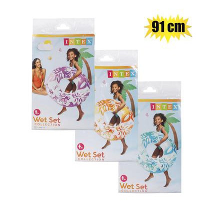 Intex Inflatable Swim Ring Round Tube 91cm Clear Colour