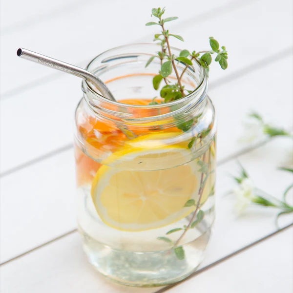 Stainless Steel Straws 5mmx22.5cm with Brush 11pack