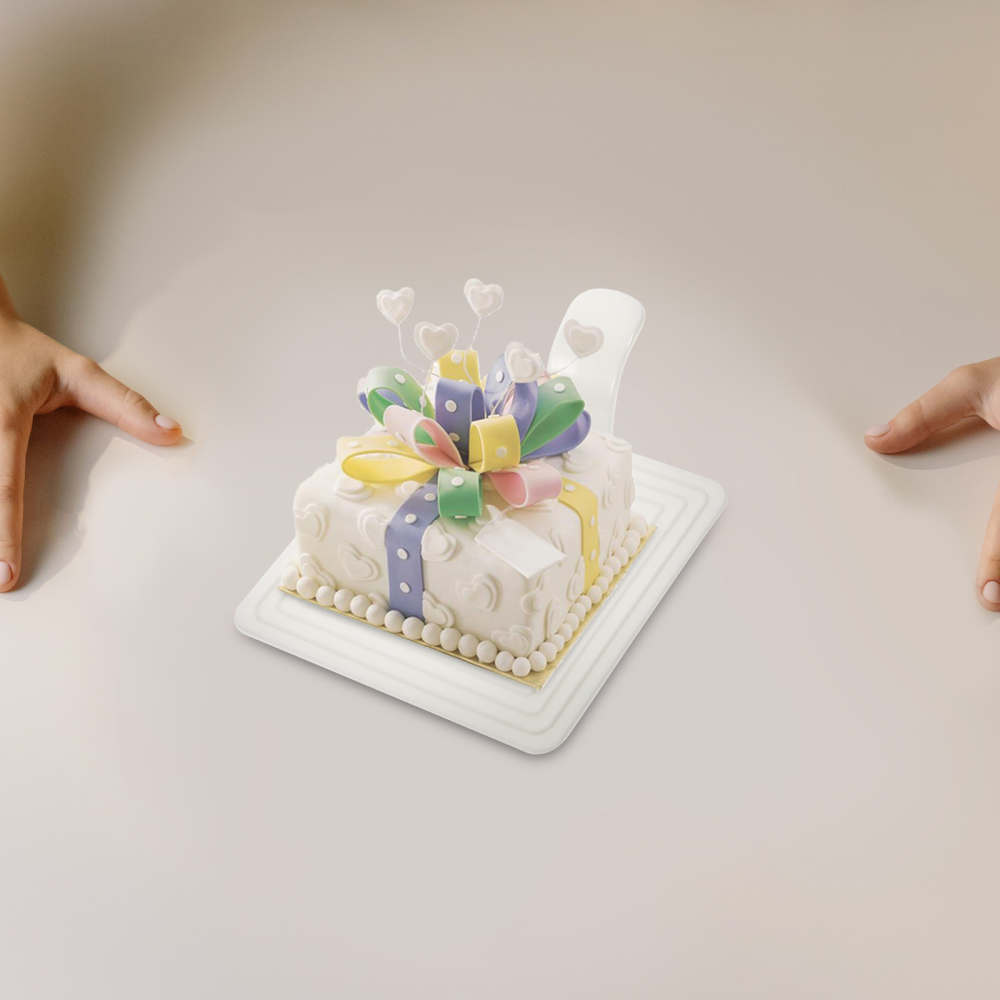 Mini Cake Board Squares Disposable Plastic Acrylic 72x72mm 20pack