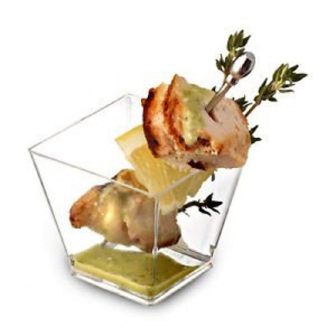 Acrylic Mini Dessert Cup 125ml with Lid 40pack