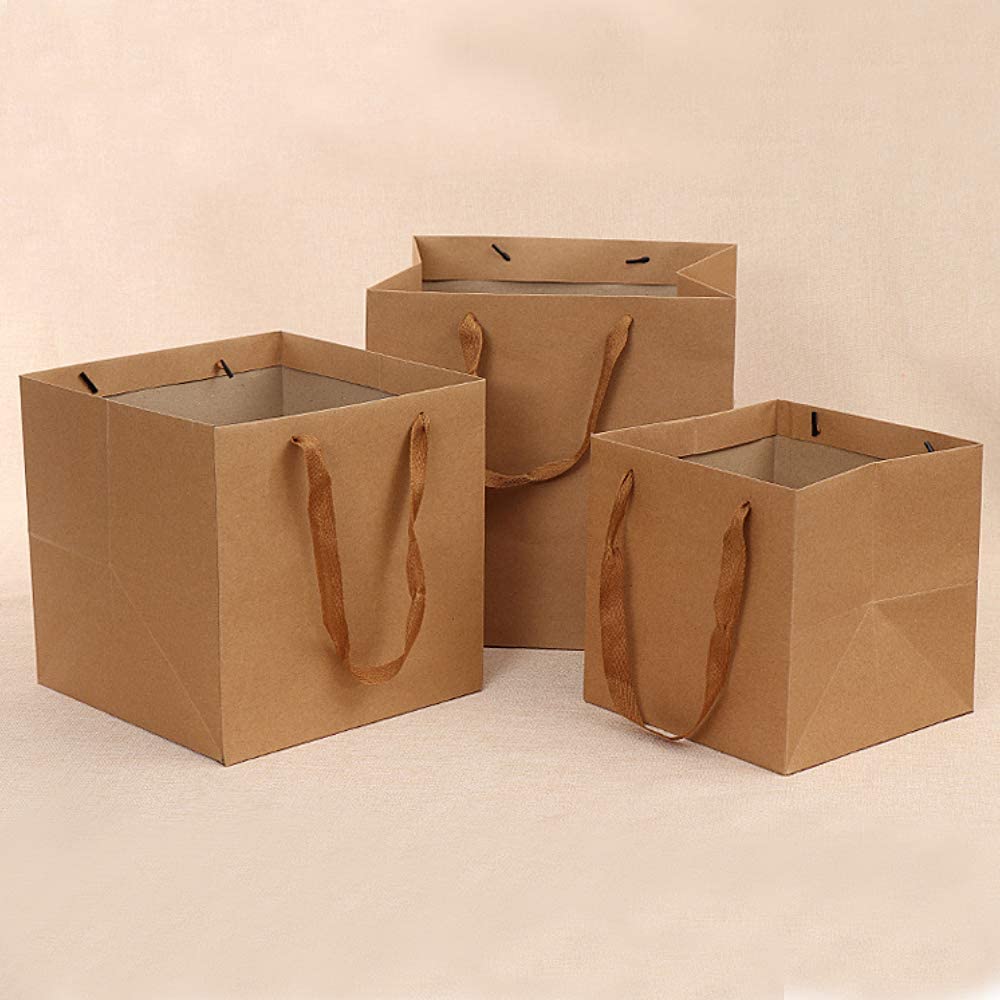 Kraft Paper Gift Box Bag 20x20x13cm