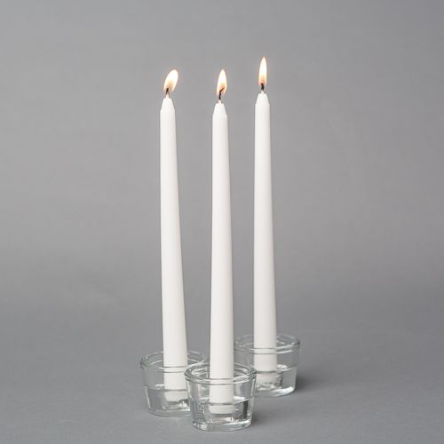 Tapered White Catering Candle 6pack