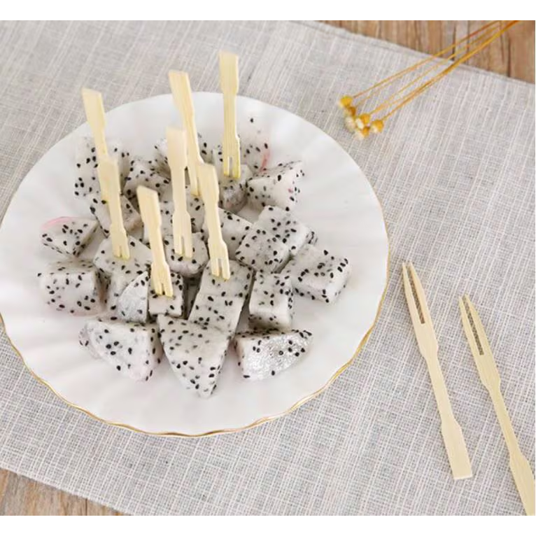 Wooden Bamboo Cocktail Picks 9cm 50pack