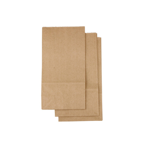 Brown Kraft Paper Bags No.3 12.6x21.5+6.5cm 50pack
