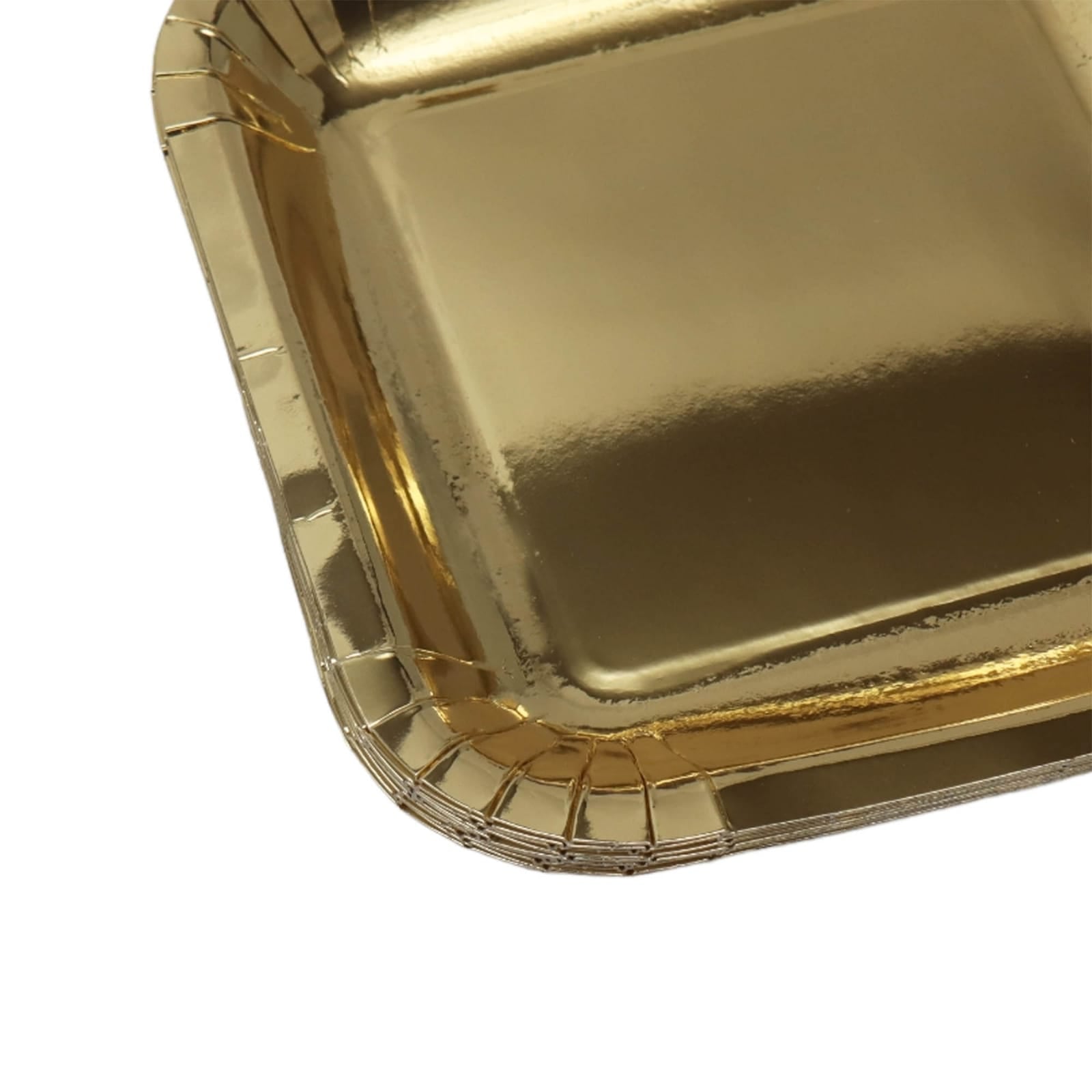 Party Paper Plates Square Gold 9Inch 23cm 10pack