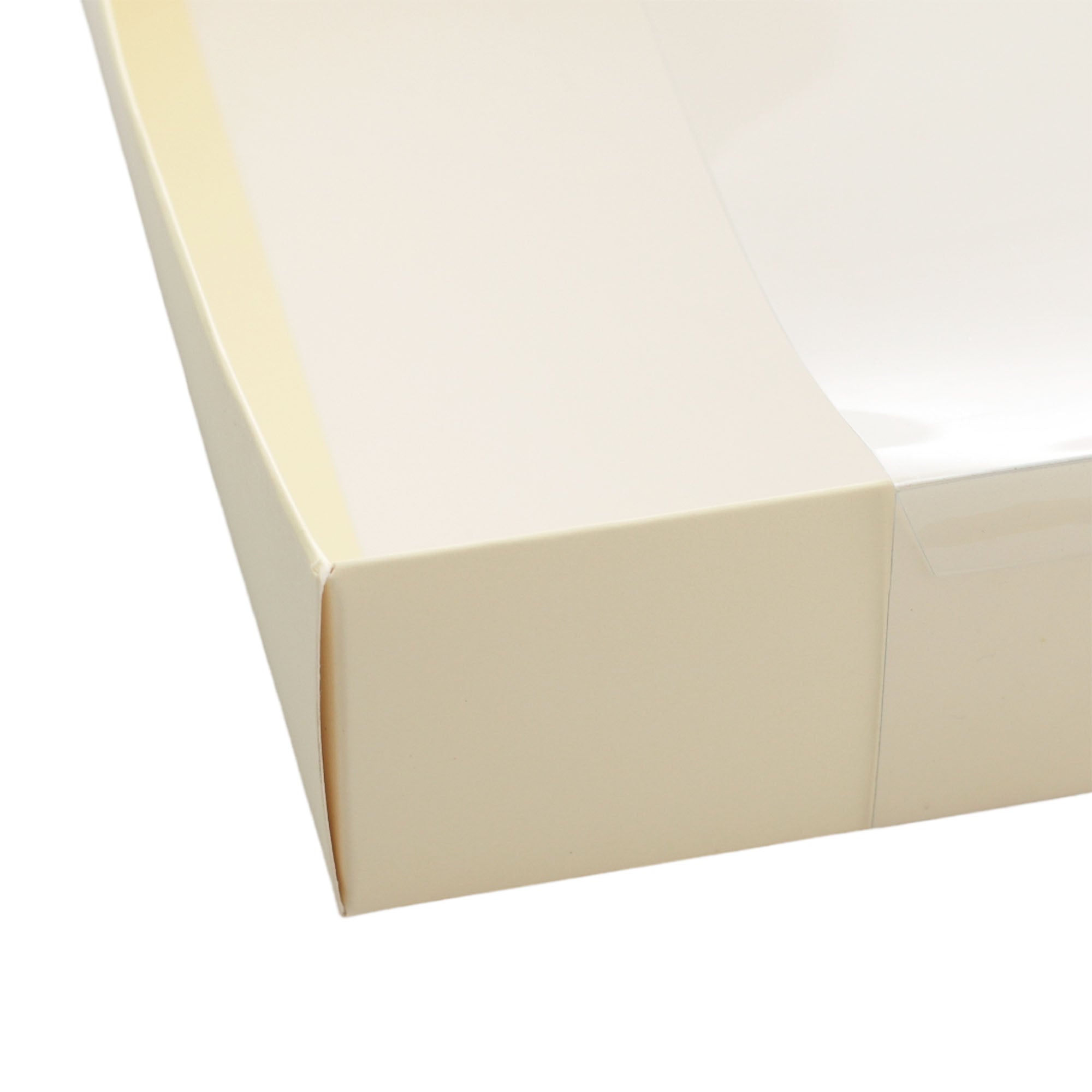 Gift Biscuit Paper Box with PVC Slide Cover Lid 30x20x5cm