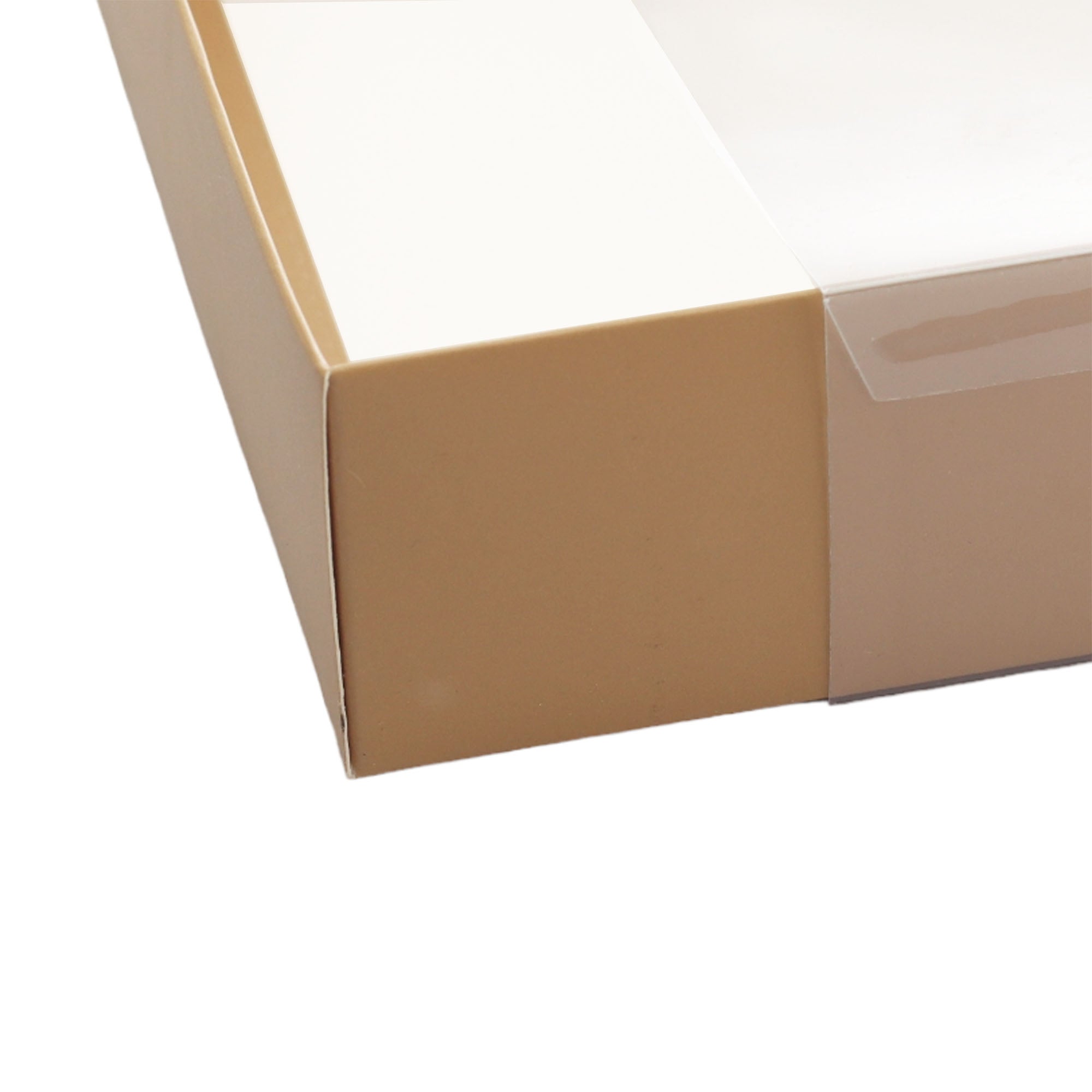 Gift Biscuit Paper Box with PVC Slide Cover Lid 30x20x5cm