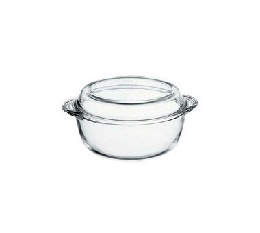 Borcam Glass Serving Dish Casserole Round with Cover 1450ml 23762