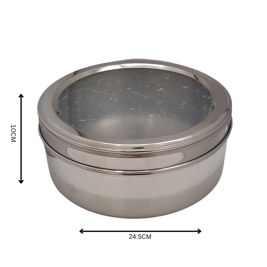 Dabba Cake Tin Medium 24.5cm Staineless Steel SGN802