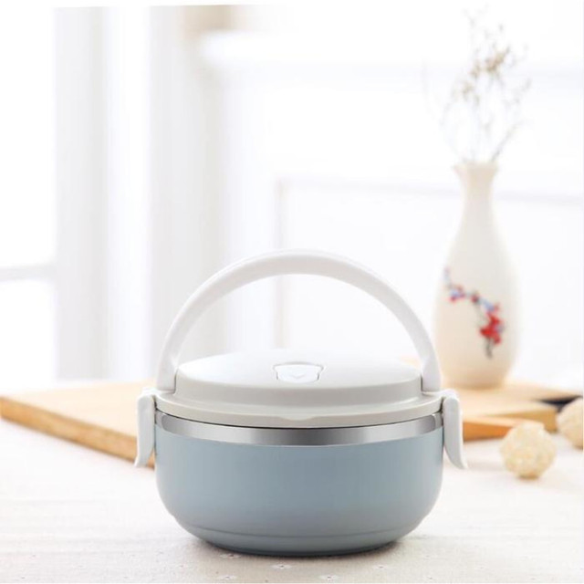 Stainless Steel Lunch Box 3 Piece Tier Stackable Leak-Proof Thermal Bento Boxes