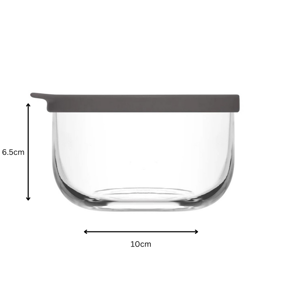 Lav Glass Bowl 380ml with Grey Lid 380ml SGN942