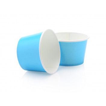 Ice Cream Paper Cups 150ml Pastel Blue Vintage Tubs 10pack