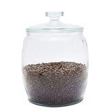 Aqua Canister Glass Belly Jar Lid 720ml 27588