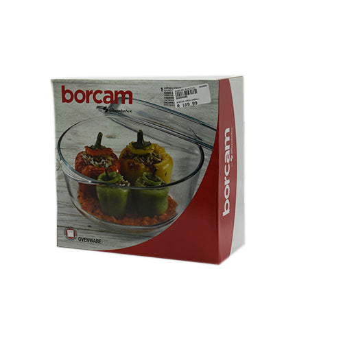 Borcam Glass Serving Dish Casserole Tray with Lid 3000ml 23078