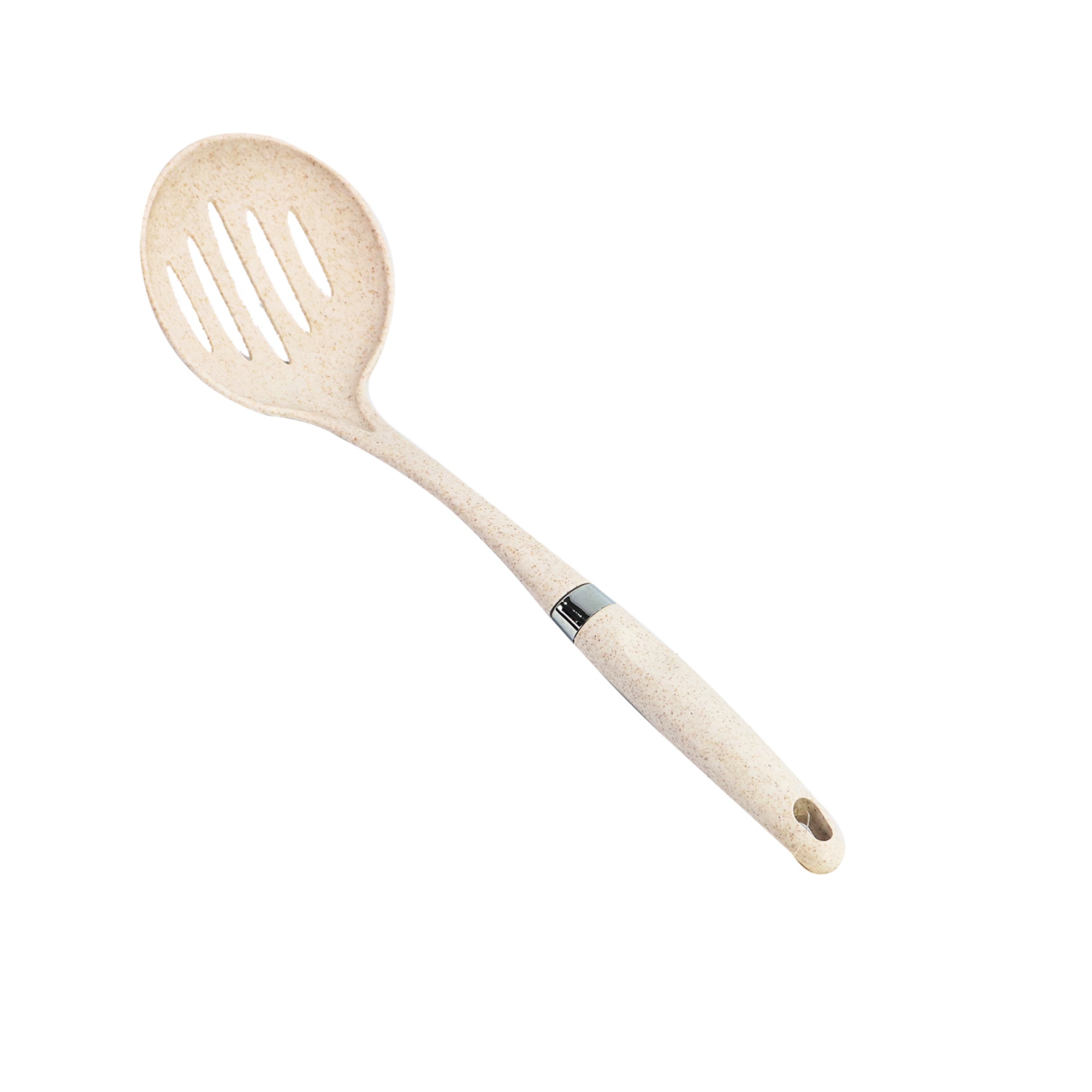 Nylon Serving Slotted Lifter Round Cream Silica Gel Tableware