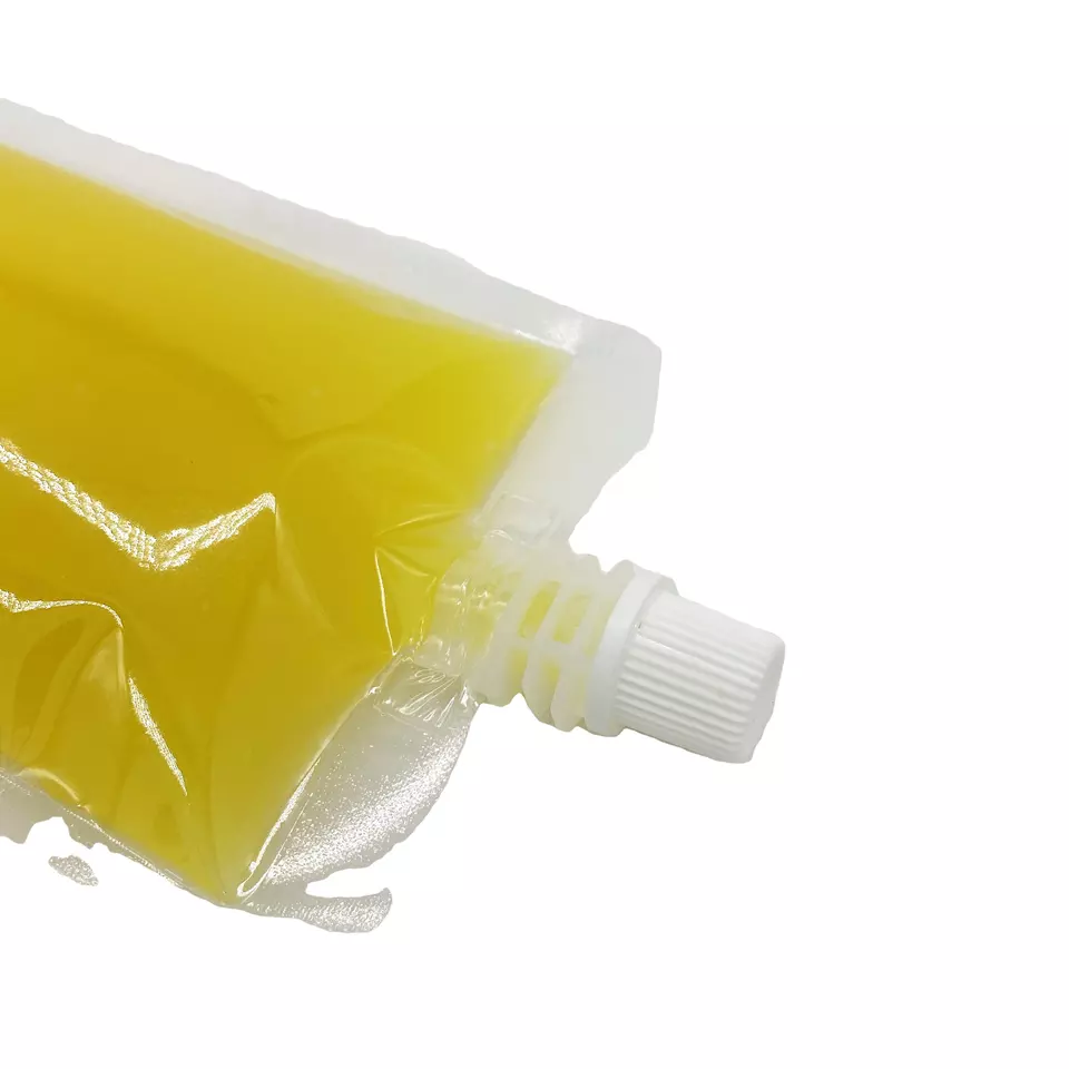 Stand-Up Drinking Pouch Bag Clear with Spout 100mic Resealable Beverage Packaging