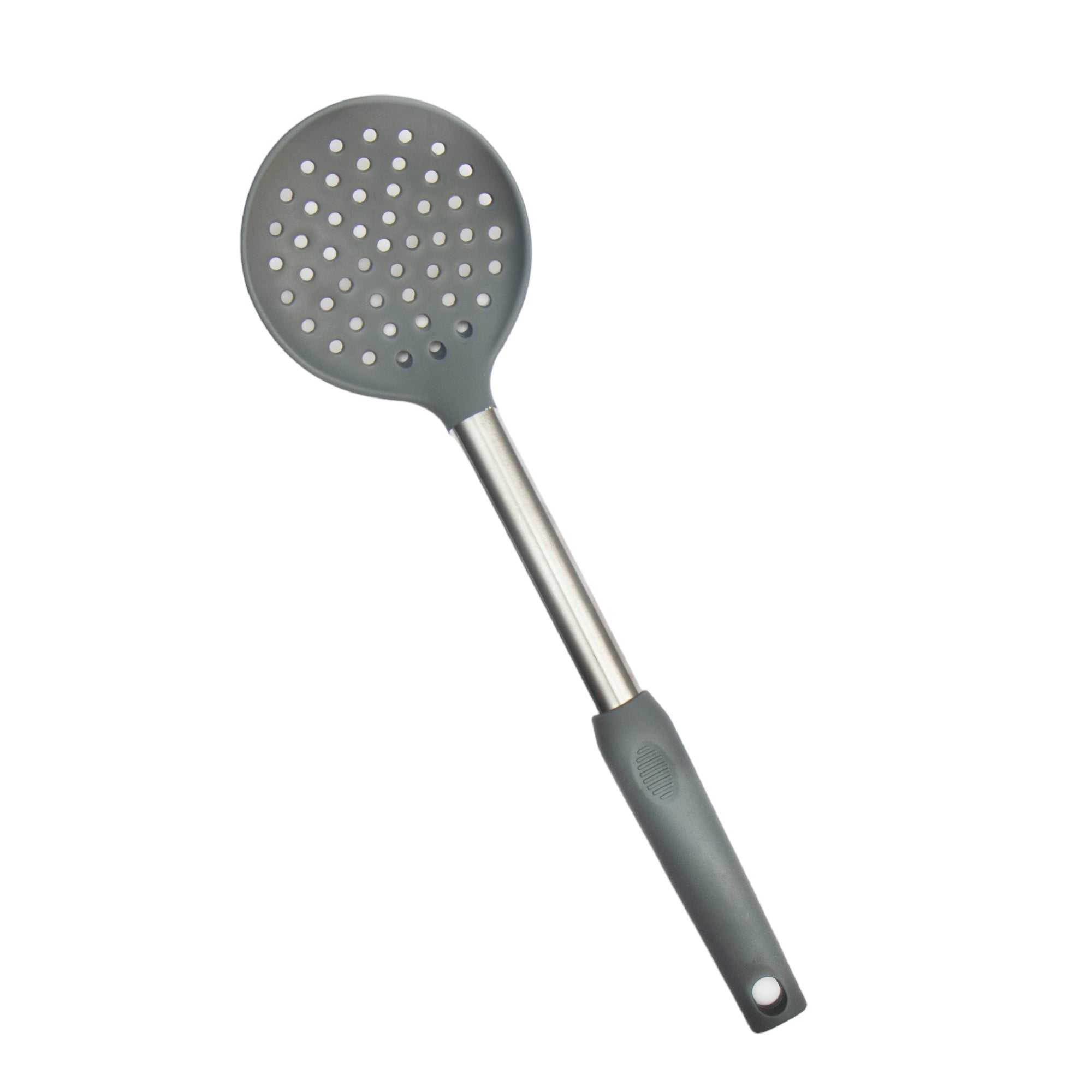 Silicone Serving Lifter Round Slotted Stainless Steel Silica Gel Tableware