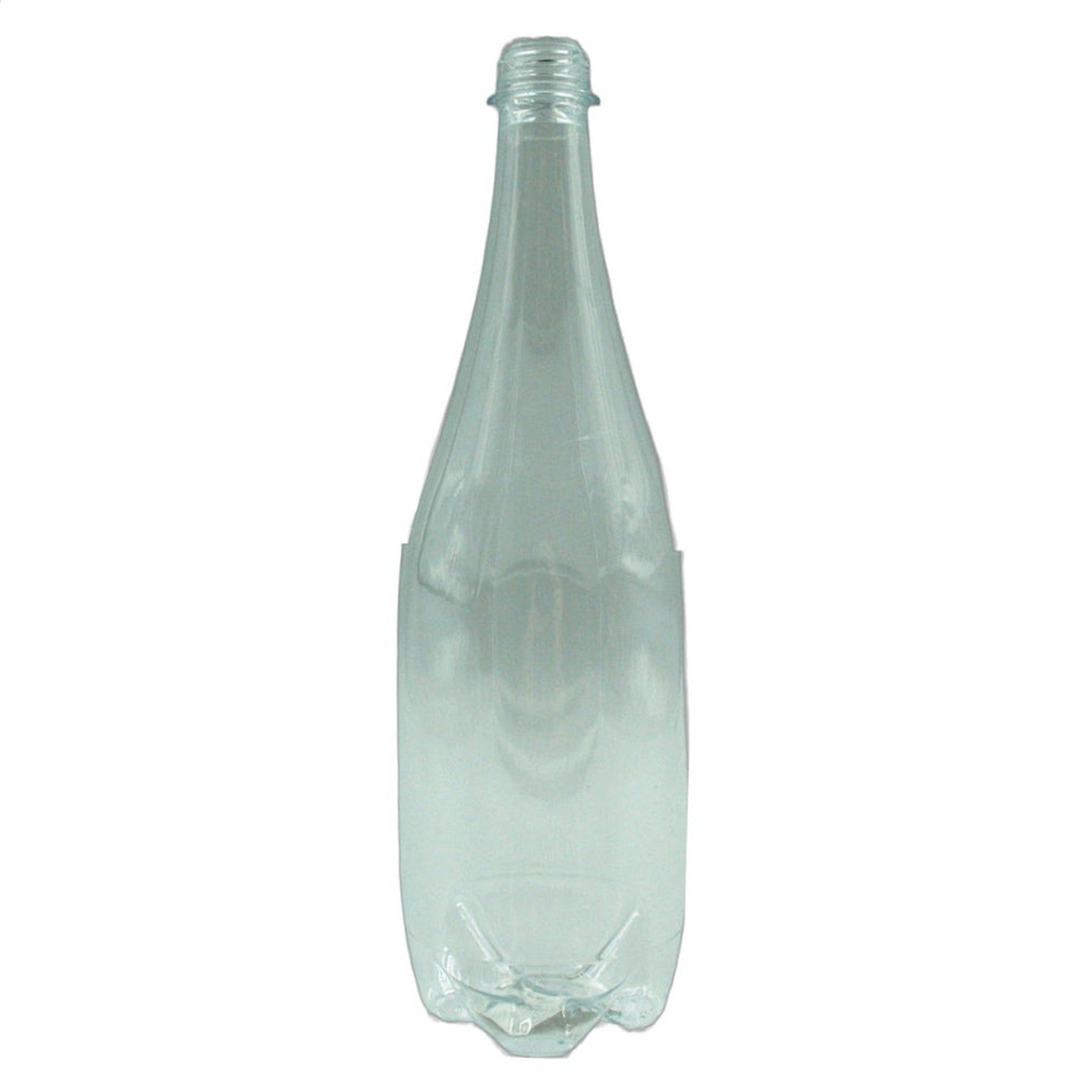 1L PET Plastic Teardrop Water Bottle Blue Lid BOT135