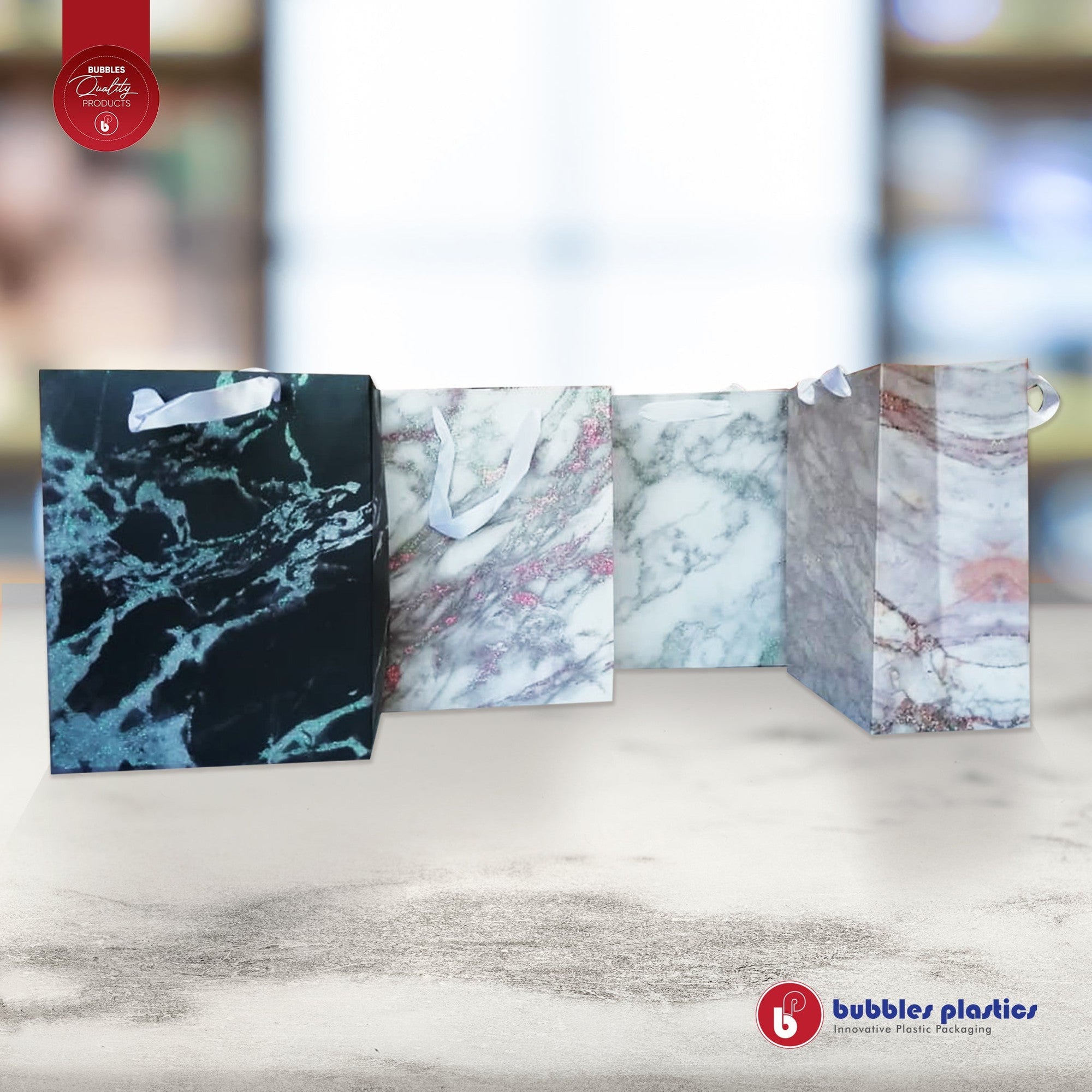 Designer Gift Paper Bag Marble 31x41cm Large