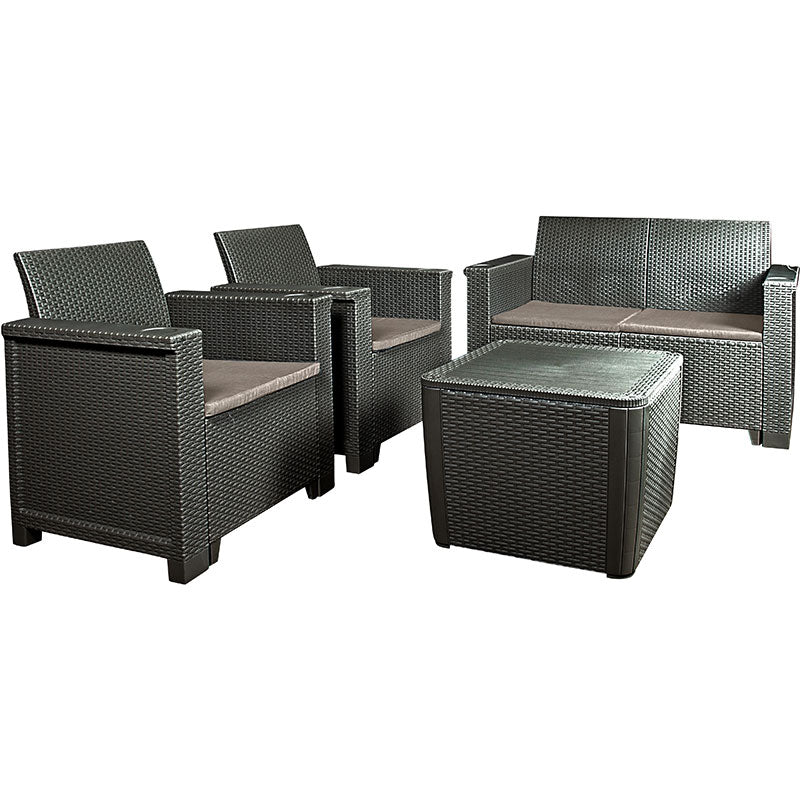 Jabulani 4-Piece Rattan Patio Furniture Set - Contour Outdoor