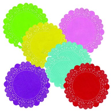 Paper Colour Doilies 150mm DP2 24pack