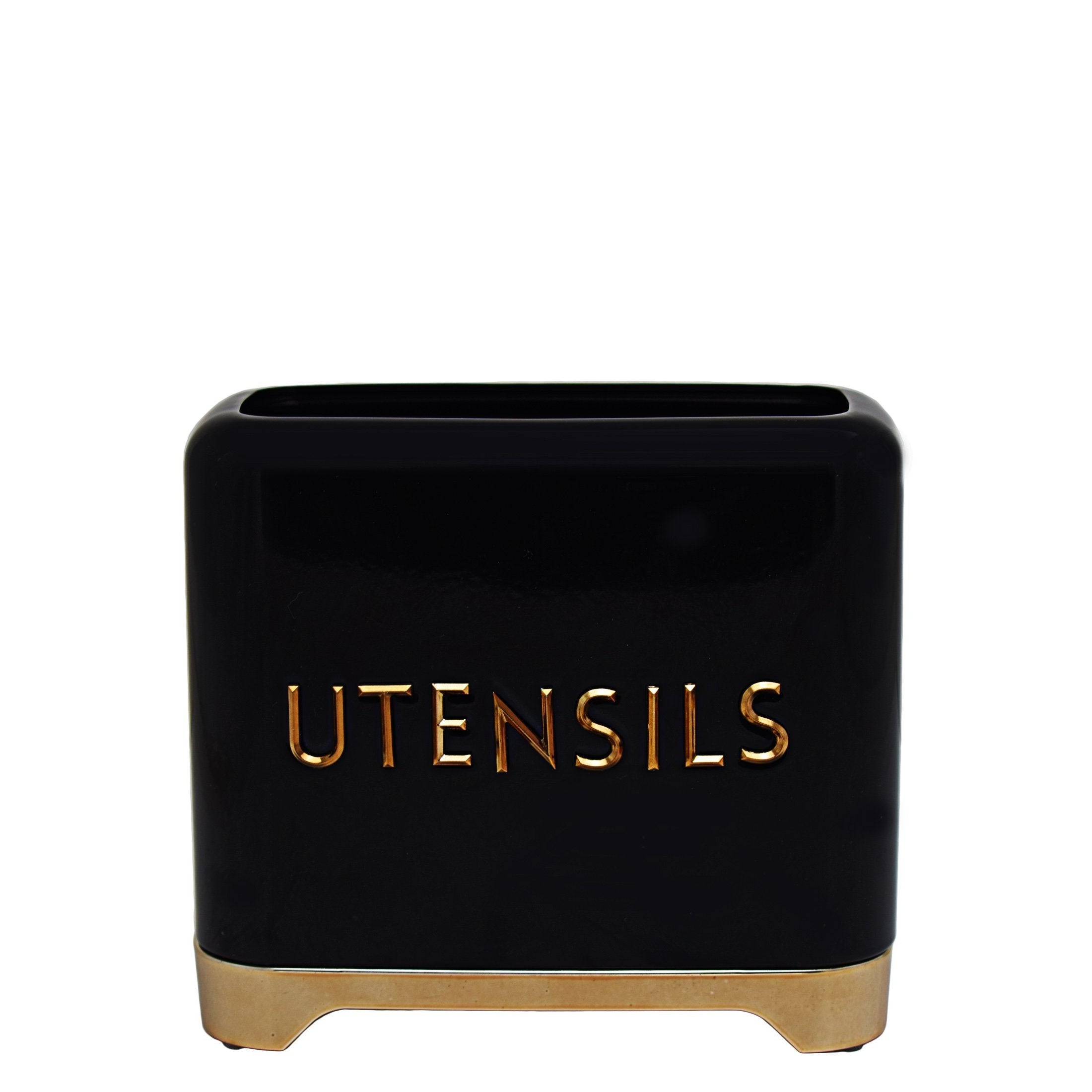 Retro Vintage Tin Utensil Black Rose Gold