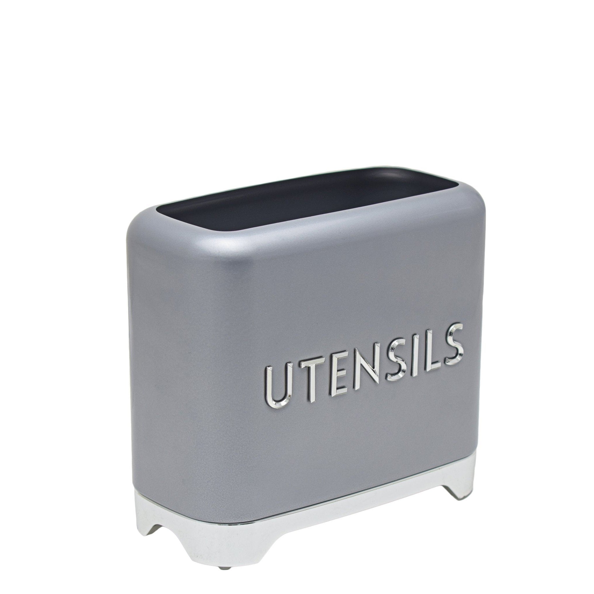 Retro Vintage Tin Utensil Grey Silver