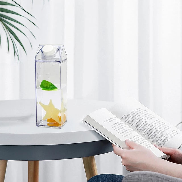 Milk Carton Bottle 500ml Acrylic Plastic